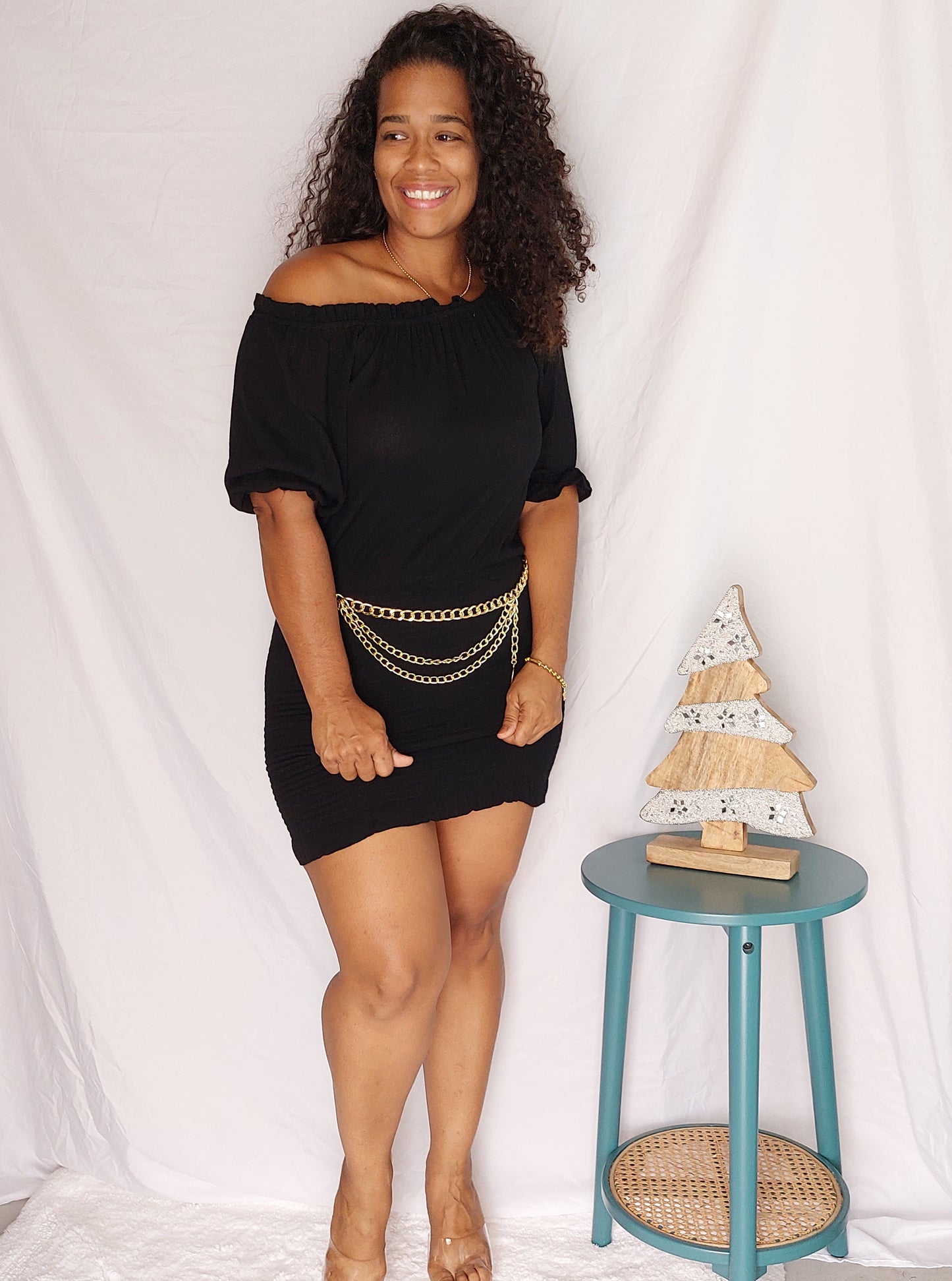 Off Shoulder Mini Dress