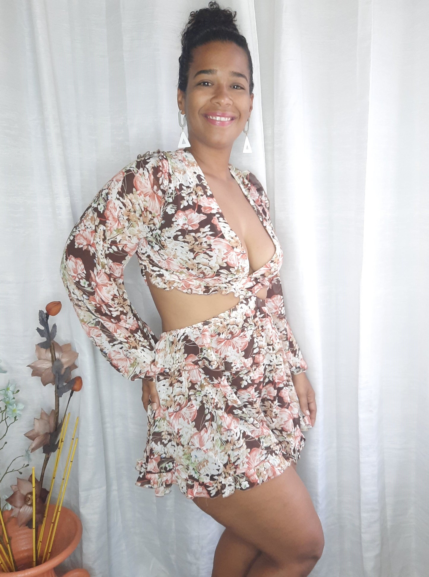 DENIM ROMPER